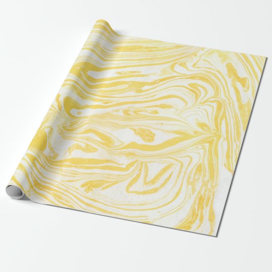 Yellow marble texture. Hand drawn ラッピングペーパー (アンロールド)