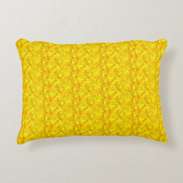 Yellow Marigold Floral Seamless Pattern アクセントクッション