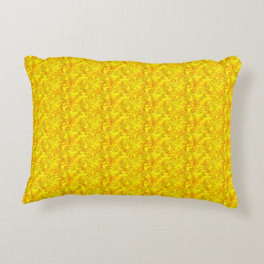Yellow Marigold Floral Seamless Pattern アクセントクッション (裏面)
