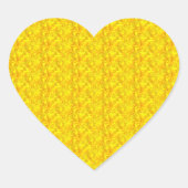 Yellow Marigold Floral Seamless Pattern ハートシール (正面)