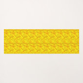 Yellow Marigold Floral Seamless Pattern ヨガマット (裏面(横))