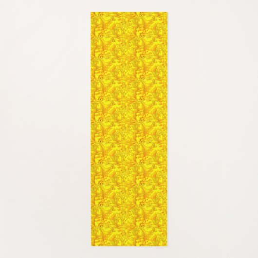 Yellow Marigold Floral Seamless Pattern ヨガマット (正面)