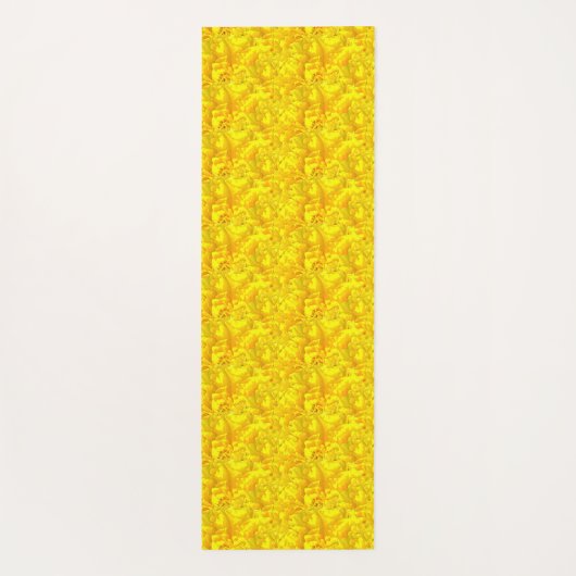 Yellow Marigold Floral Seamless Pattern ヨガマット (裏面)