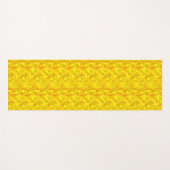 Yellow Marigold Floral Seamless Pattern ヨガマット (正面(横))