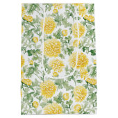 Yellow Marigold Flowers Bridal Shower ミディアムペーパーバッグ (裏面)