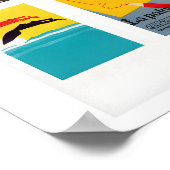 Yellow Matchbox Labels Grid Print, Vintage ポスター (角)