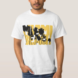 yellow miami beach fun tシャツ