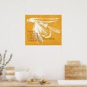 "Yellow Midge Trout Fly To Do List" Wet Fly Poster ポスター (キッチン)