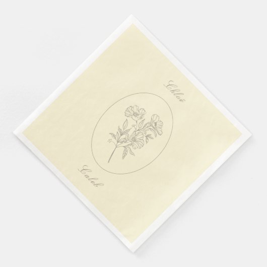 Yellow Minimalist Botanical Calligraphy Wedding  (コーナー)