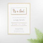 Yellow Minimalist Doodle Neutral Baby Shower  招待状