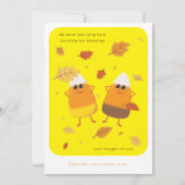 Yellow | Mixed Candy Corn Couple | Fall シーズンカード (正面)