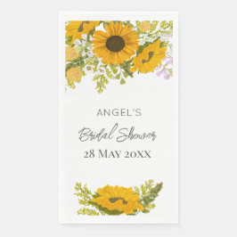 Yellow Modern Sunflowers Bouquet Bridal Shower