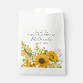 Yellow Modern Sunflowers Bouquet Wedding  フェイバーバッグ (正面)