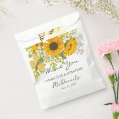 Yellow Modern Sunflowers Bouquet Wedding  フェイバーバッグ (封をした状態)