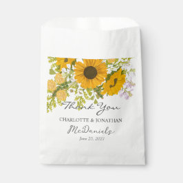 Yellow Modern Sunflowers Bouquet Wedding  フェイバーバッグ