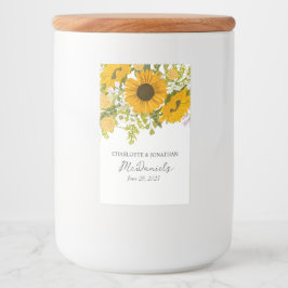 Yellow Modern Sunflowers Bouquet Wedding  フードラベル
