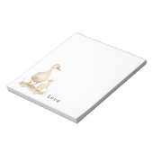 Yellow Mom Baby Ducks ノートパッド (回転)
