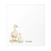 Yellow Mom Baby Ducks ノートパッド (正面)