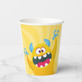 Yellow Monster Birthday Party Paper Cup for Kids 紙コップ (裏面)