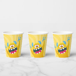 Yellow Monster Birthday Party Paper Cup for Kids 紙コップ