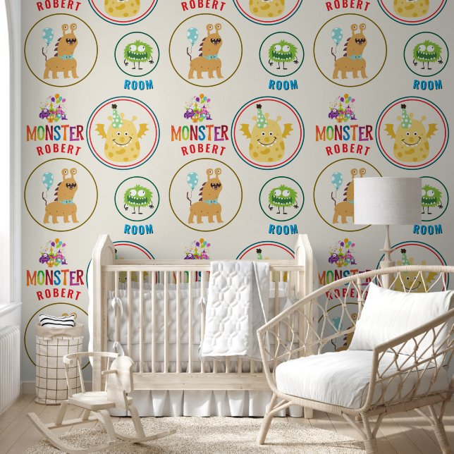 Yellow Monster Kids' Rooms Child Name 壁紙 (キッズ)