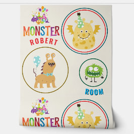 Yellow Monster Kids' Rooms Child Name 壁紙