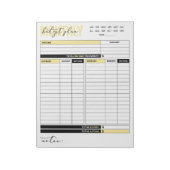 Yellow Monthly Budget Plan of Income and Expenses ノートパッド (回転)