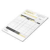 Yellow Monthly Budget Plan of Income and Expenses ノートパッド (アングル)