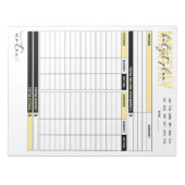 Yellow Monthly Budget Plan of Income and Expenses ノートパッド (正面)