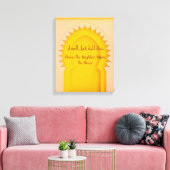 Yellow Moroccan Arch-Stretched Canvas Print キャンバスプリント (インサイチュ (リビング))