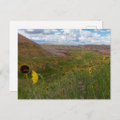 Yellow Mounts Overlook、Badlands NP、サウスダコタ ポストカード (正面/裏面)