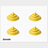 Yellow Mustard Sauce Swirl Isolated Sticker 長方形シール (シート)