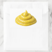Yellow Mustard Sauce Swirl Isolated Sticker 長方形シール (バッグ)