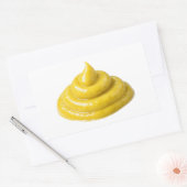 Yellow Mustard Sauce Swirl Isolated Sticker 長方形シール (封筒)