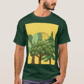 YELLOW NATURE FOREST MOON Tシャツ (正面)