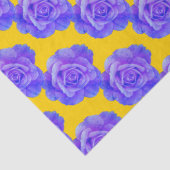 Yellow Navy Blue Floral Patterns Flowers Roses 薄葉紙 (詳細)