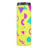 Yellow Neon Memphis Geometric 80s Design タンブラー (裏面)