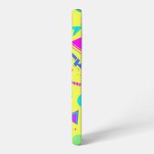 Yellow Neon Memphis Geometric 80s Design Samsung Galaxyケース (左側面)