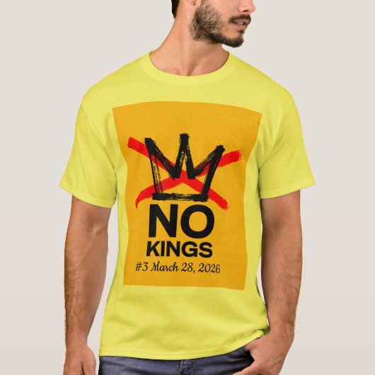 Yellow No Kings 3 Tシャツ (正面)
