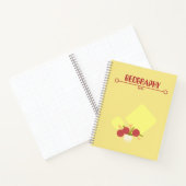 Yellow Notebook with red geometric flowers  ノートブック (内部)