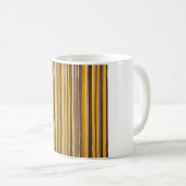 Yellow, Ochre, Brown stripes コーヒーマグカップ (正面右)