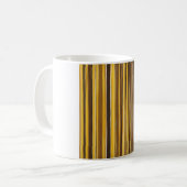 Yellow, Ochre, Brown stripes コーヒーマグカップ (正面左)