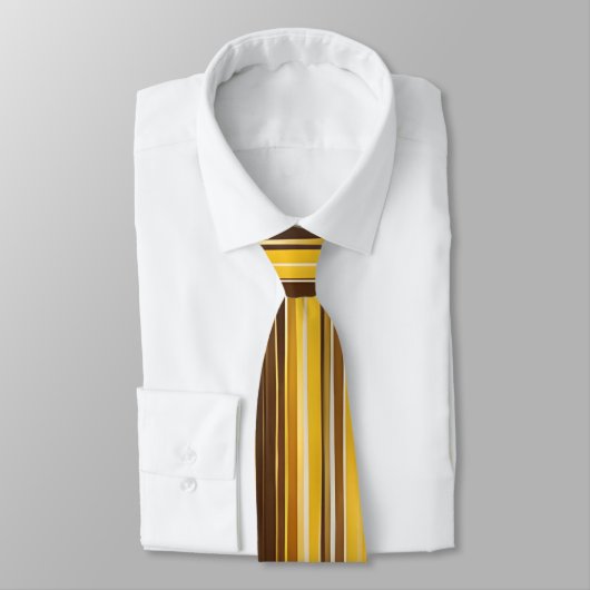 Yellow, Ochre, Brown stripes ネクタイ (タイ)
