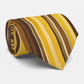 Yellow, Ochre, Brown stripes ネクタイ (ロール)