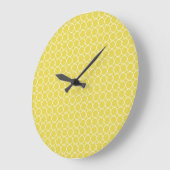 Yellow Octagon Pattern Wall clock ラージ壁時計 (傾斜)
