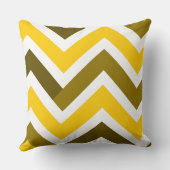 Yellow Olive Chevron Geometric Pattern クッション (裏面)