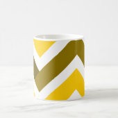 Yellow Olive Chevron Geometric Pattern コーヒーマグカップ (中央)