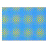 Yellow On Blue Polka Dots Pattern Design テーブルクロス (正面(横))