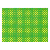Yellow On Green Polka Dots Pattern Design テーブルクロス (正面(横))