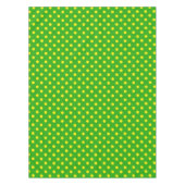 Yellow On Green Polka Dots Pattern Design テーブルクロス (正面)